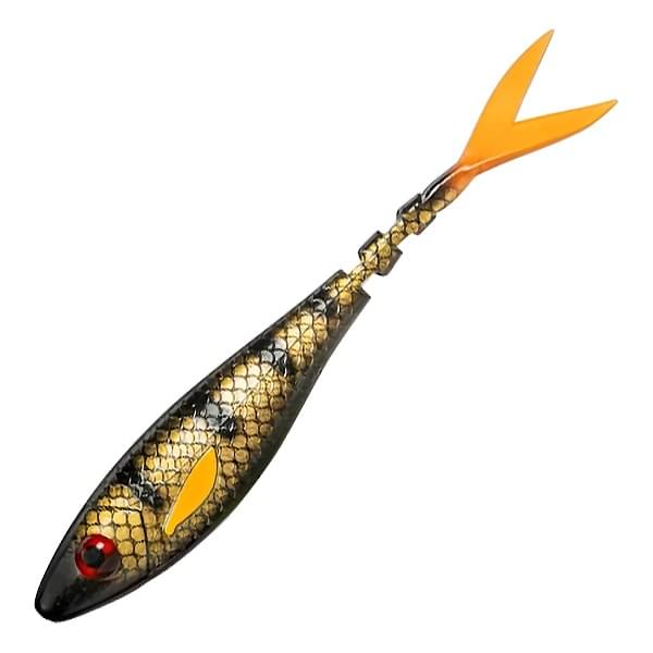 Приманка силиконовая Gator DeadBait 22см (1шт) #BlackPerch UV (629)