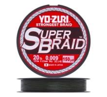 Плетеный шнур Yo-Zuri PE Superbraid 135m Dark Green (0,23мм) 20lbs