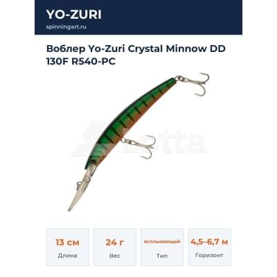 Воблер Yo-Zuri Crystal Minnow DD 130F R540-PC