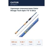 Удилище спиннинговое Gator Mirage Tech-Spin 7'3" 5-25гр