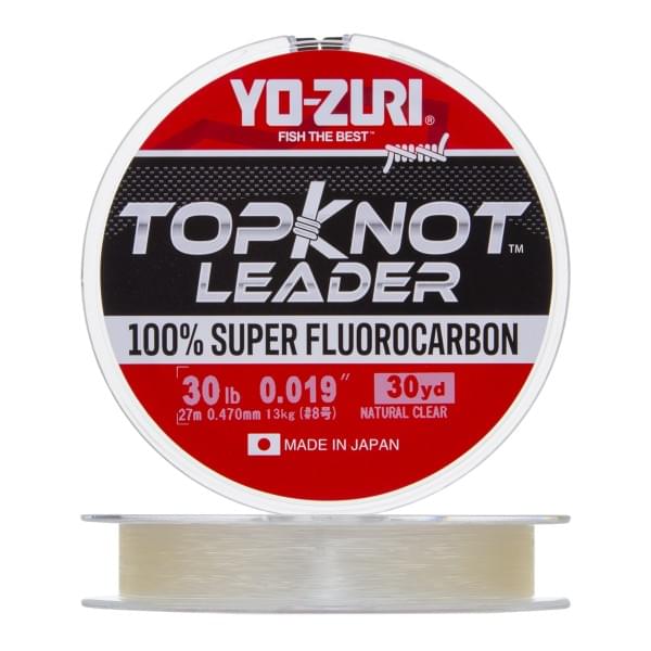 Флюорокарбон Yo-Zuri Topknot Leader Fluorocarbon 100% 27м Natural Clear (0,470мм) 30lbs
