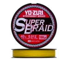 Плетеный шнур Yo-Zuri PE Superbraid 135m Yellow (0,32мм) 40lbs