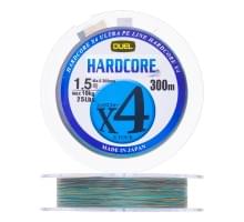 Плетеный шнур Duel PE Hardcore X4 300m 5Color-Yellow marking #1,5 (0,209мм) 10,0kg