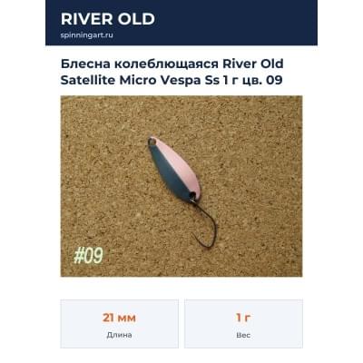 Блесна колеблющаяся River Old Satellite Micro Vespa Ss 1 г цв. 09