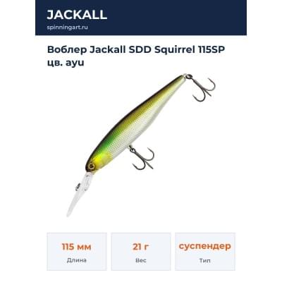 Воблер Jackall SDD Squirrel 115SP цв. ayu