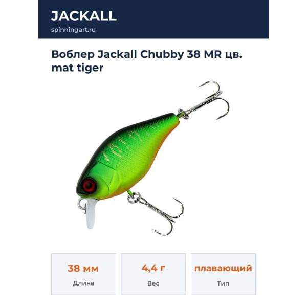 Воблер Jackall Chubby 38 MR цв. mat tiger