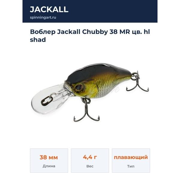 Воблер Jackall Chubby 38 MR цв. hl shad