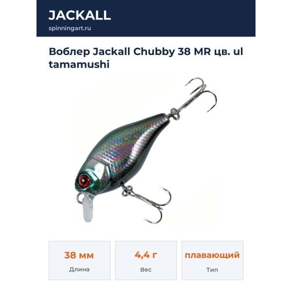 Воблер Jackall Chubby 38 MR цв. ul tamamushi