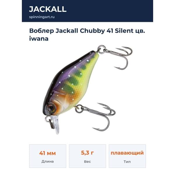 Воблер Jackall Chubby 41 Silent цв. iwana