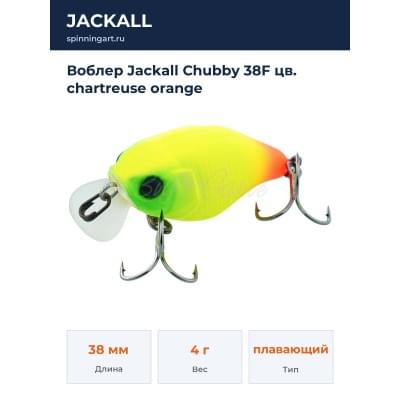 Воблер Jackall Chubby 38F цв. chartreuse orange