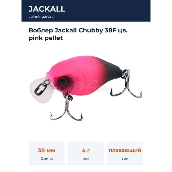 Воблер Jackall Chubby 38F цв. pink pellet