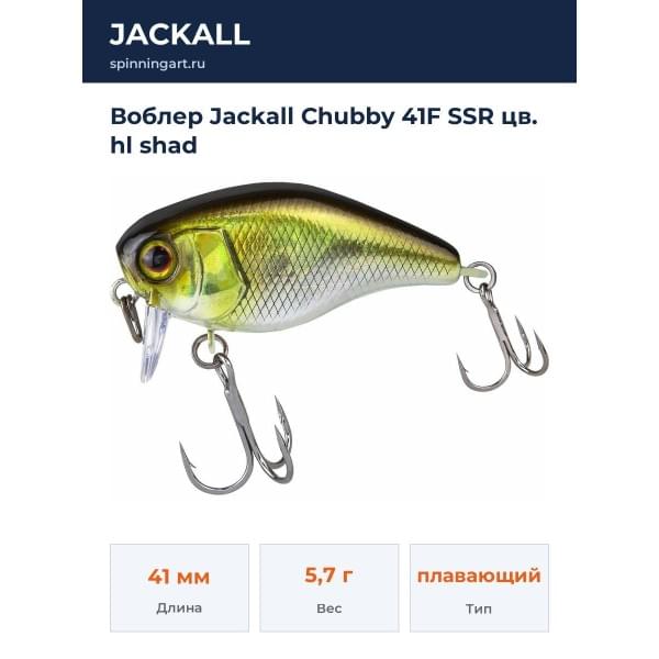 Воблер Jackall Chubby 41F SSR цв. hl shad