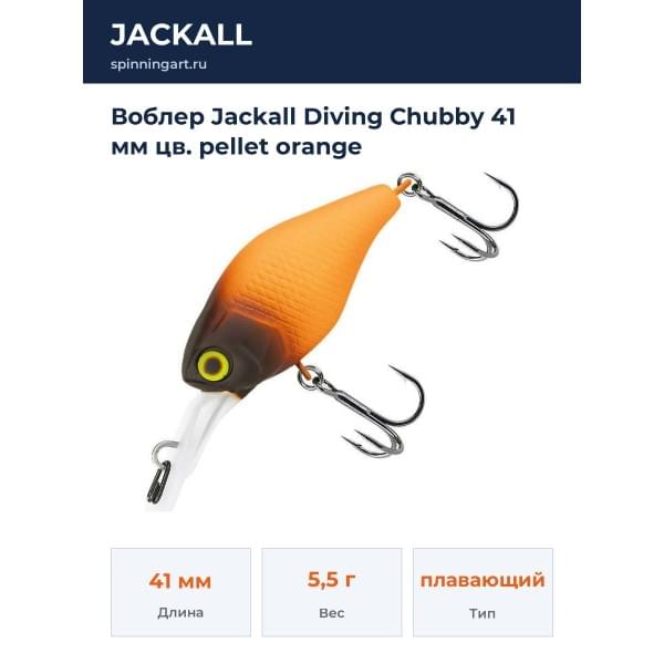 Воблер Jackall Diving Chubby 41 мм цв. pellet orange