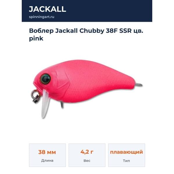 Воблер Jackall Chubby 38F SSR цв. pink