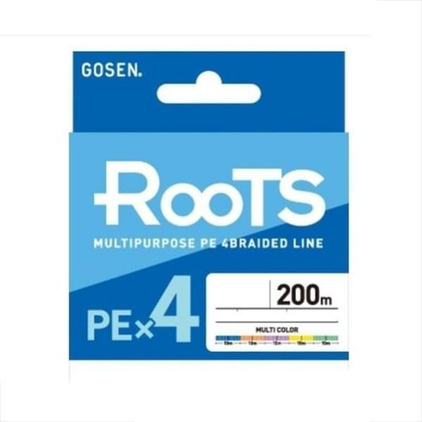 Шнур плетёный Gosen 4PE Roots 200м Multi #1.5 (23Lb/10,6кг)