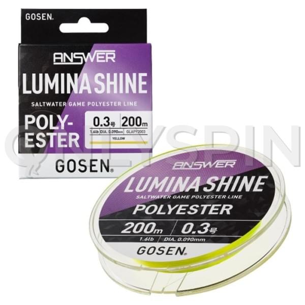 Эстер Gosen Answer Lumina Shine Polyester 200m yellow 0.4 1.9lb 0.104mm 0.85kg