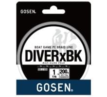 Шнур Gosen Diver x Black 4PE 200m black #3 40lb 0.285mm 18kg