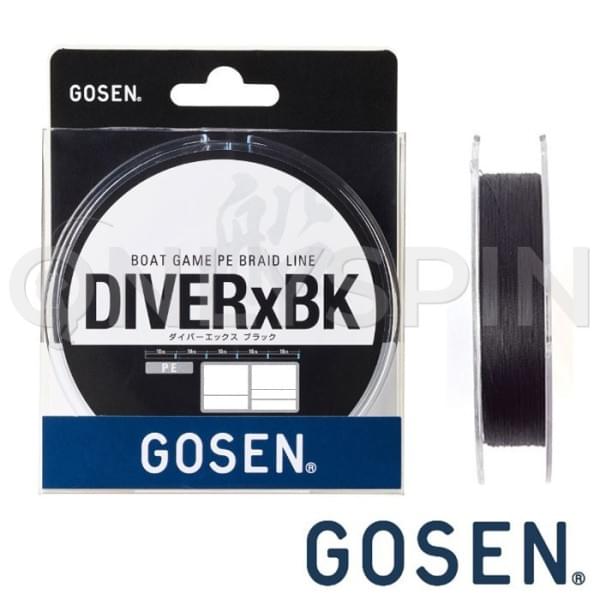 Шнур Gosen Diver x Black 4PE 300m black #3 40lb 0.285mm 18kg