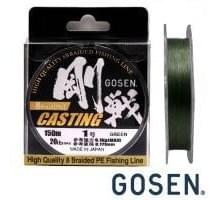 Шнур Gosen Casting PEx8 150m green #1 20lb 0.171mm 9.1kg