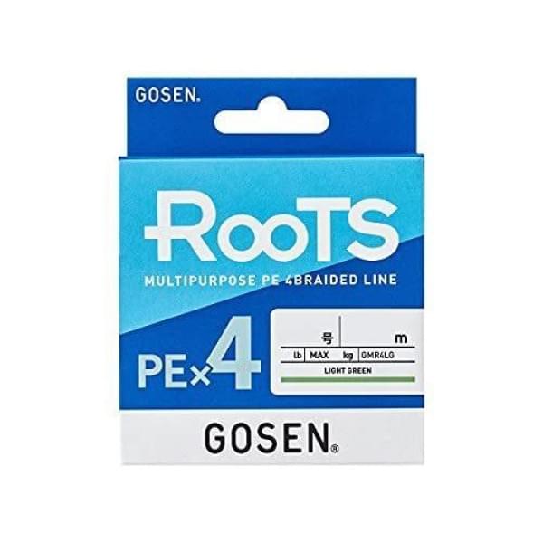 Шнур плетёный Gosen 4PE Roots 200м Light Green #1 (17Lb/7,9кг)