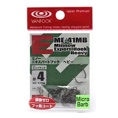 Крючки VanFook ME-41MB #3 Minnow Expert Hook Heavy Micro Barb 16 шт.