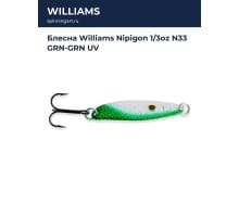 Блесна Williams Nipigon 1/3oz N33 GRN-GRN UV