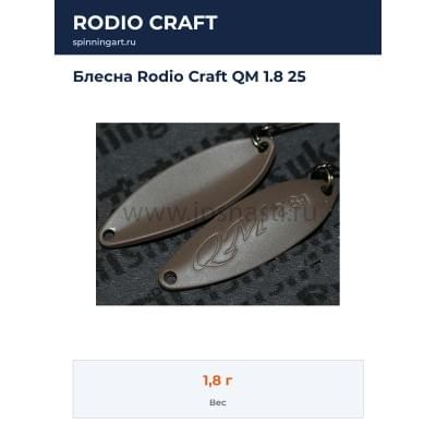 Блесна Rodio Craft QM 1.8 25