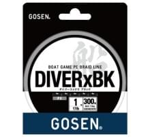 Шнур Gosen Diver x Black 4PE 300m black #1.5 23lb 0.205mm 10.6kg
