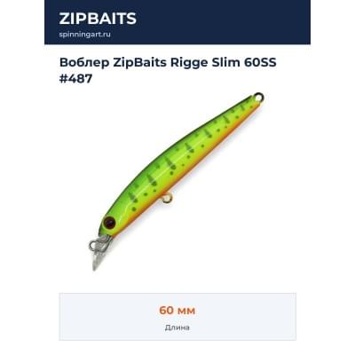 Воблер ZipBaits Rigge Slim 60SS #487