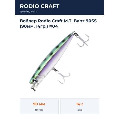 Воблер Rodio Craft M.T. Banz 90SS (90мм. 14гр.) #04