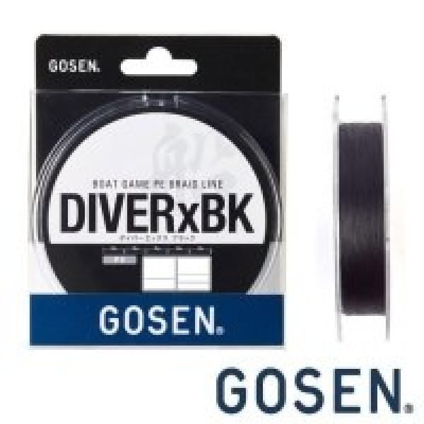 Шнур Gosen Diver x Black 4PE 300m black #2 31lb 0.235mm 14kg