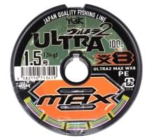 Шнур плетёный YGK X-Braid Ultra2 Max WX8 Connected spool (12 psc.) 100м. #1.5 (13кг.) multi