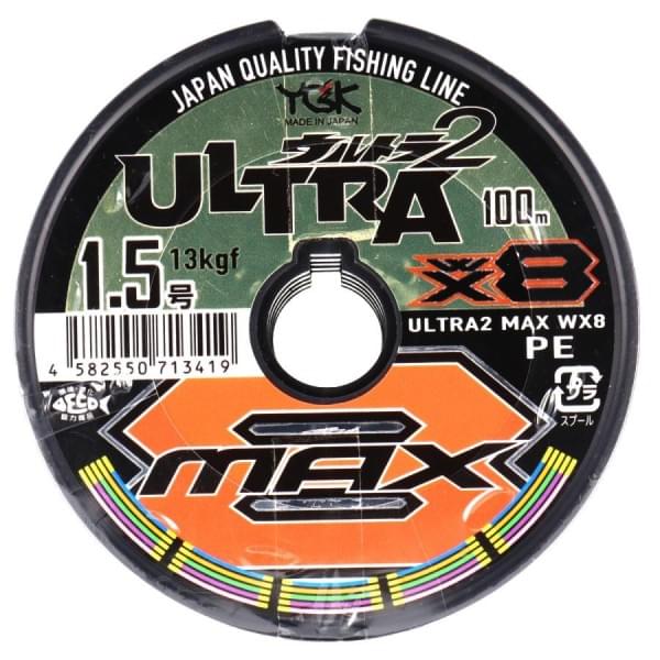 Шнур плетёный YGK X-Braid Ultra2 Max WX8 Connected spool (12 psc.) 100м. #1.5 (13кг.) multi