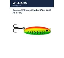 Блесна Williams Wabler 3/4oz W60 FT-FT UV