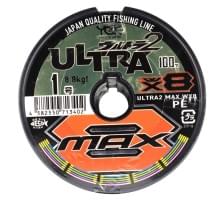 Шнур плетёный YGK X-Braid Ultra2 Max WX8 Connected spool (12 psc.) 100м. #1 (8,8кг.) multi
