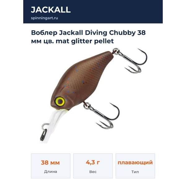 Воблер Jackall Diving Chubby 38 мм цв. mat glitter pellet