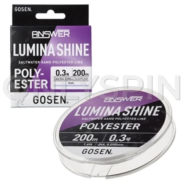 Эстер Gosen Answer Lumina Shine Polyester 200m pearl 0.4 1.9lb 0.104mm 0.85kg