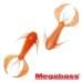 Мягкие приманки Megabass Rock Hog 2.5 clear orange/rainbow flake 7шт