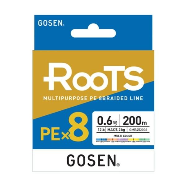 Шнур Gosen Roots PEx8 150m light green #1 20lb 0.165mm 9.1kg