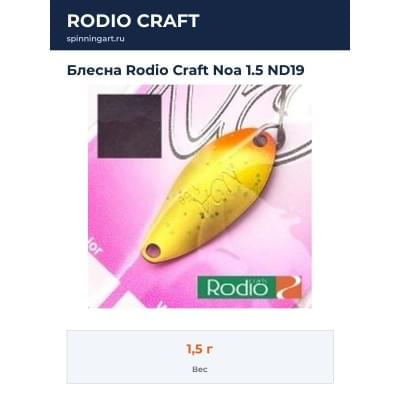 Блесна Rodio Craft Noa 1.5 ND19
