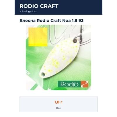 Блесна Rodio Craft Noa 1.8 93