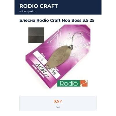 Блесна Rodio Craft Noa Boss 3.5 25