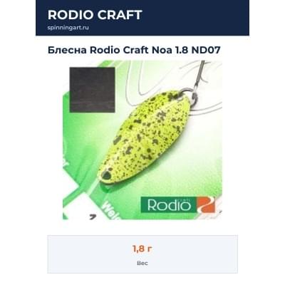 Блесна Rodio Craft Noa 1.8 ND07