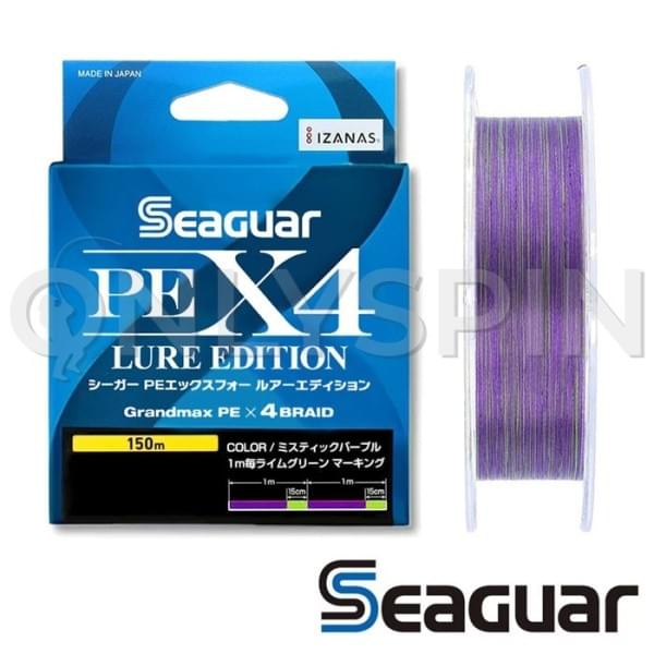 Шнур Seaguar Kureha PE X4 Lure Edition 150m violet #0.25 4.9lb 0.083mm 2.2kg