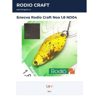 Блесна Rodio Craft Noa 1.8 ND04