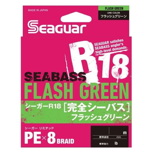 Шнур Seaguar Kureha PE X8 R18 Seabass Flash Green 150m #1 19lb 0.165mm 8.6kg