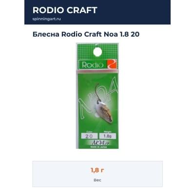 Блесна Rodio Craft Noa 1.8 20