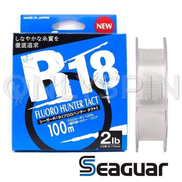 Флюорокарбон Seaguar Kureha R18 Fluoro Hunter Tact 100m #0.6 2.5lb 0.128mm 1.12kg