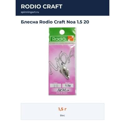 Блесна Rodio Craft Noa 1.5 20