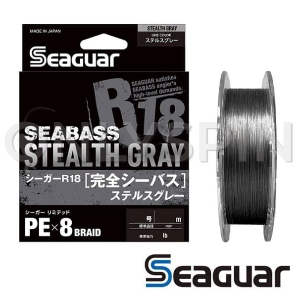 Шнур Seaguar Kureha PE X8 R18 Seabass Stealth Gray 200m #1.5 27lb 0.205m 12.2kg